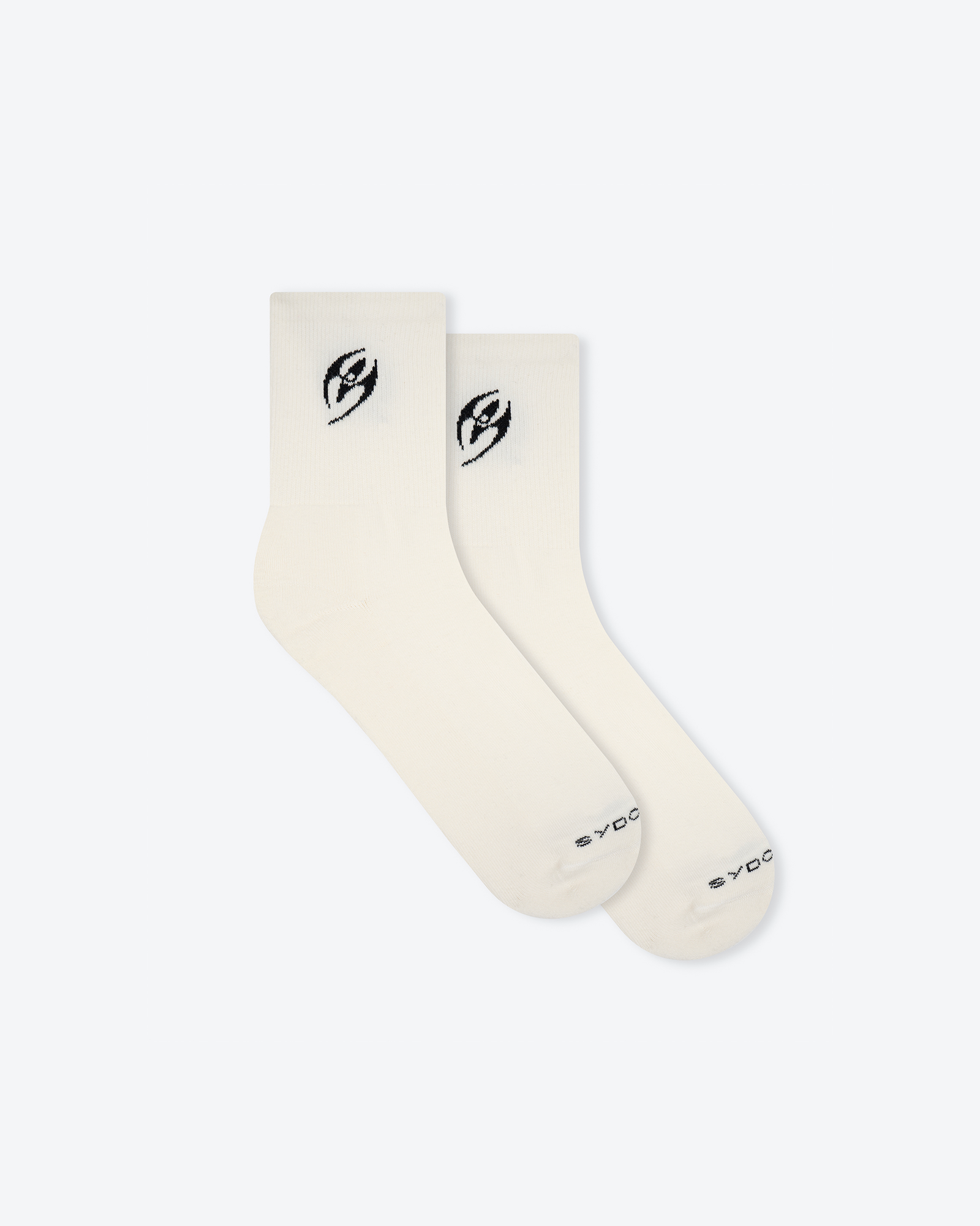 LOGO SOCKS ORGANIC WHITE.