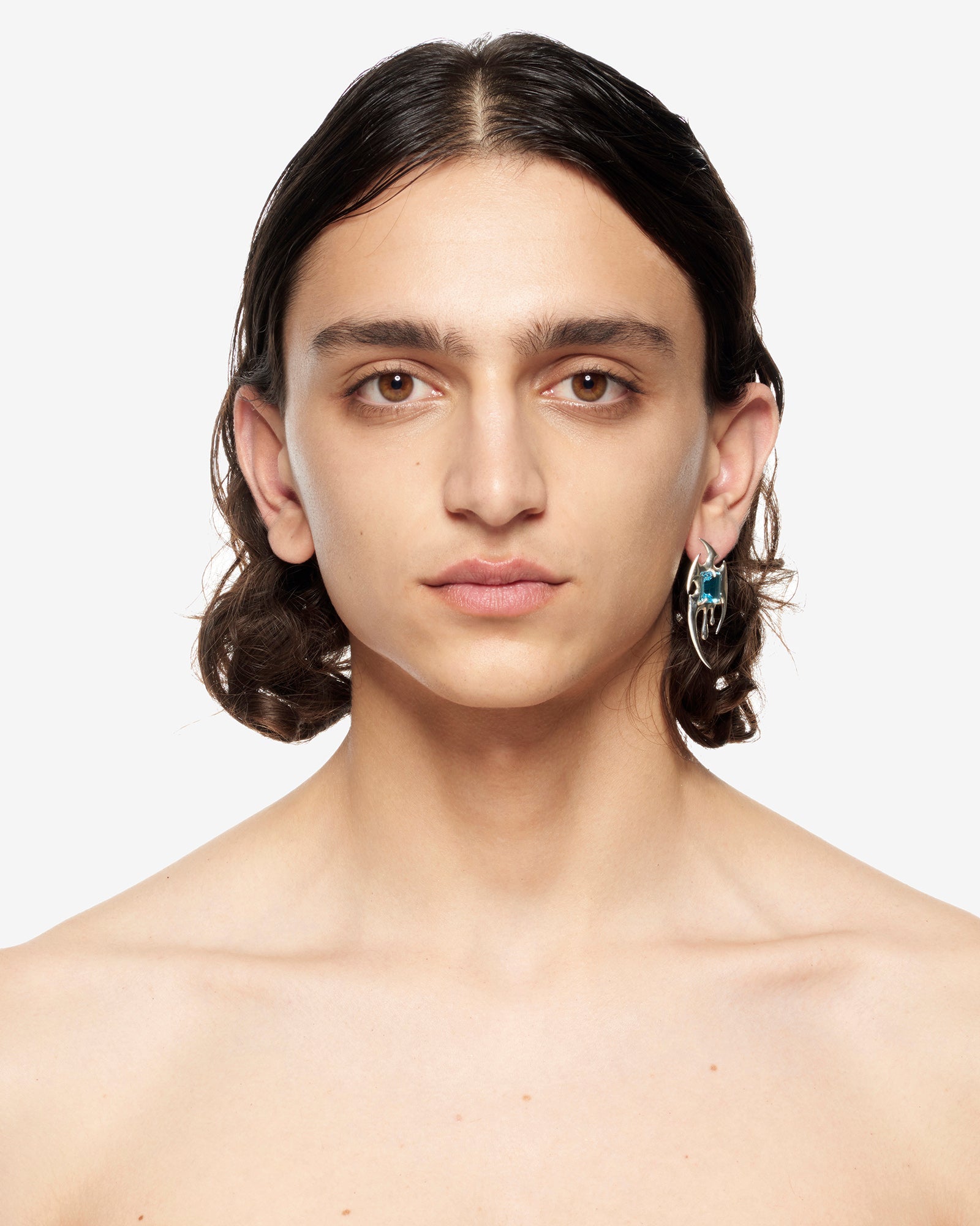 LIQUID BLADE TOPAZ EARRING.