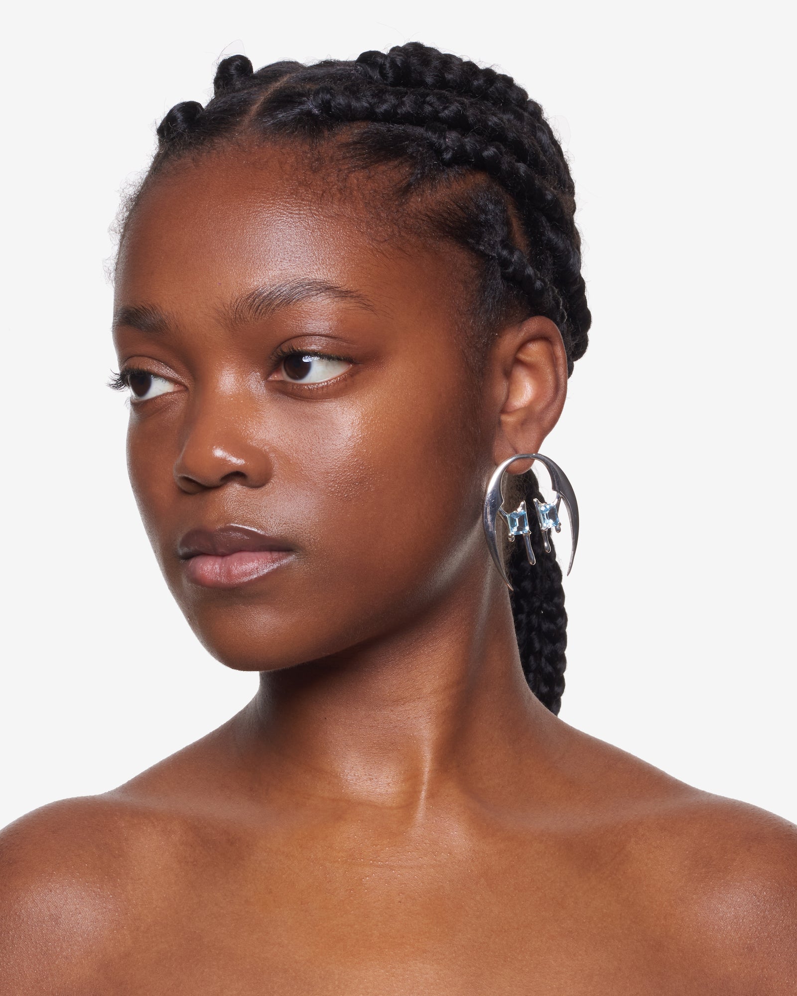 SPHERA DOUBLE TOPAZ EARRING.