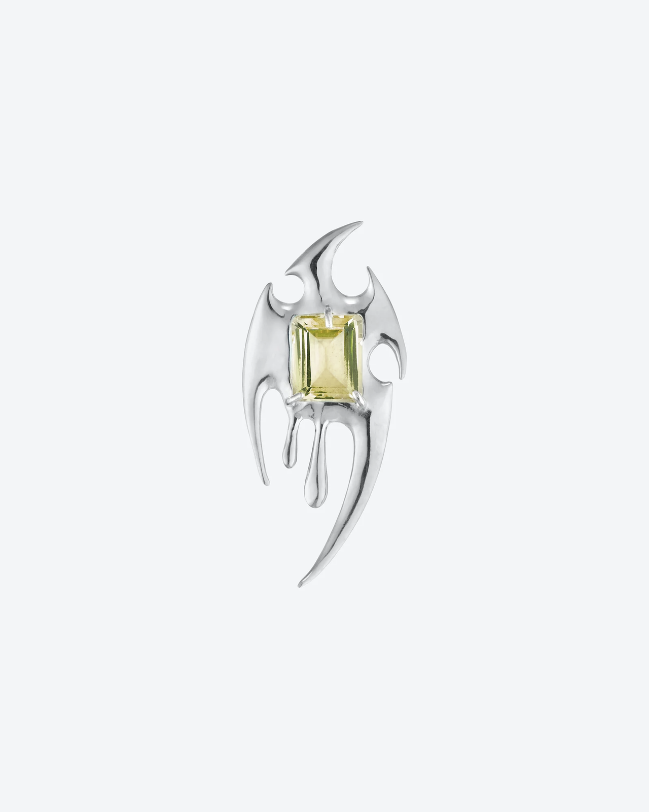 LIQUID BLADE LIME QUARTZ EARRING