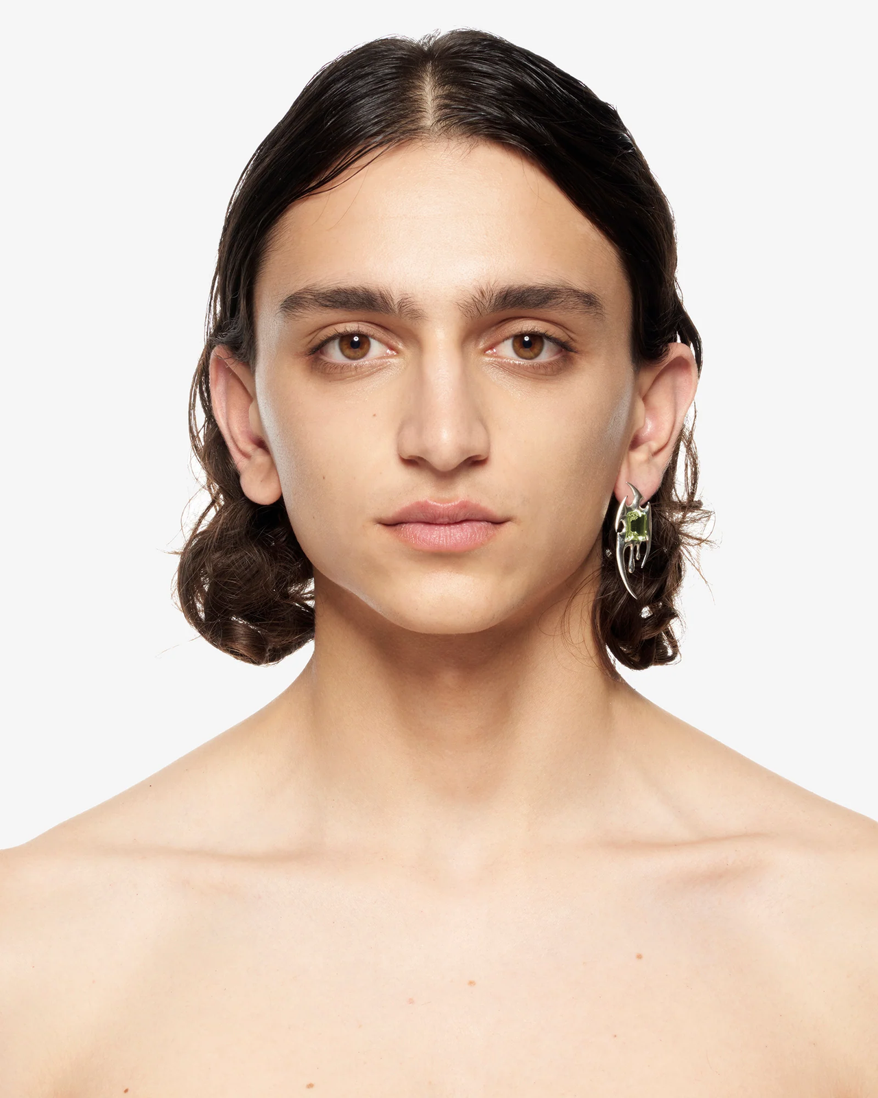 LIQUID BLADE LIME QUARTZ EARRING