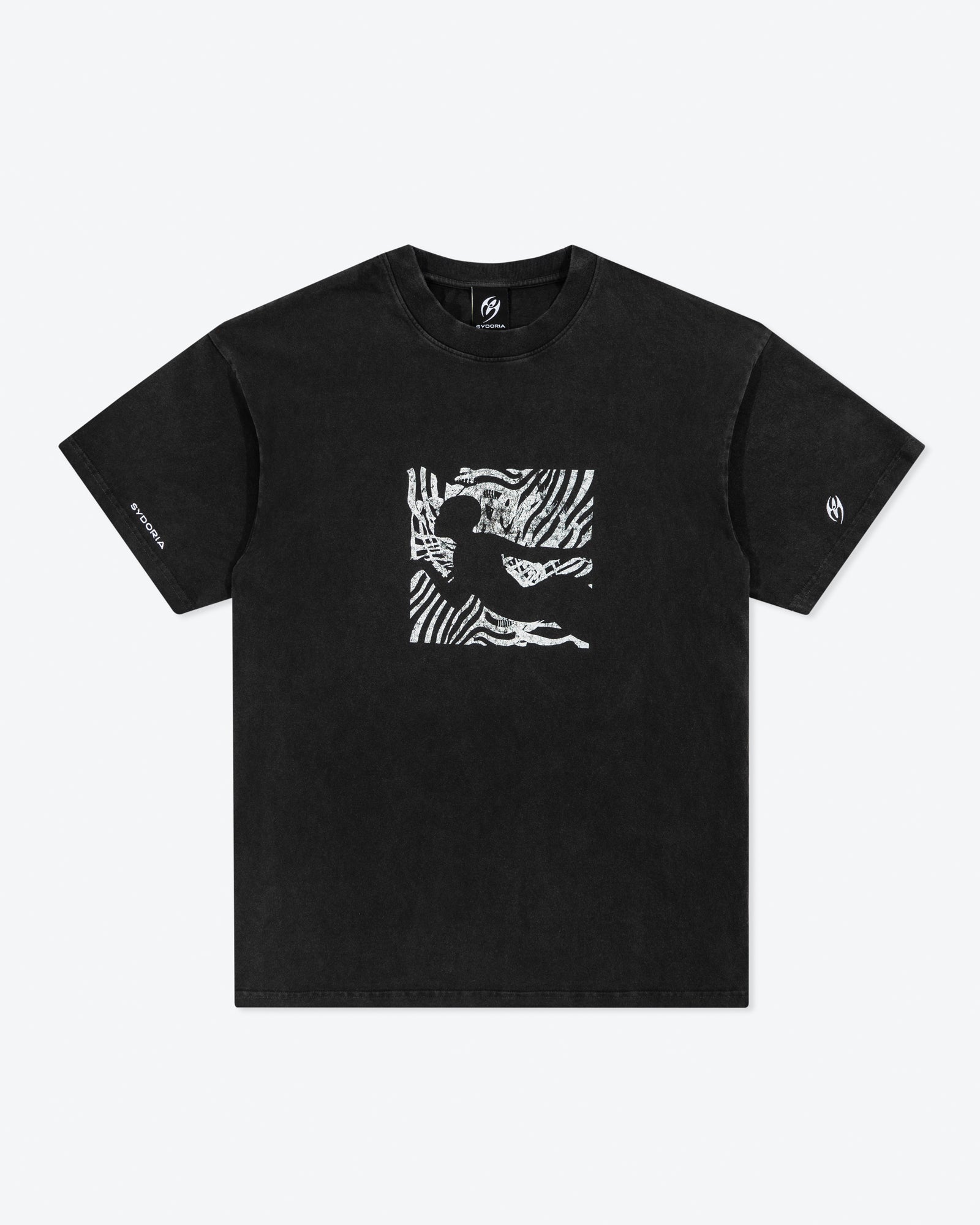 Bathing in a Pool of Divine Energy Washed Black T-shirt