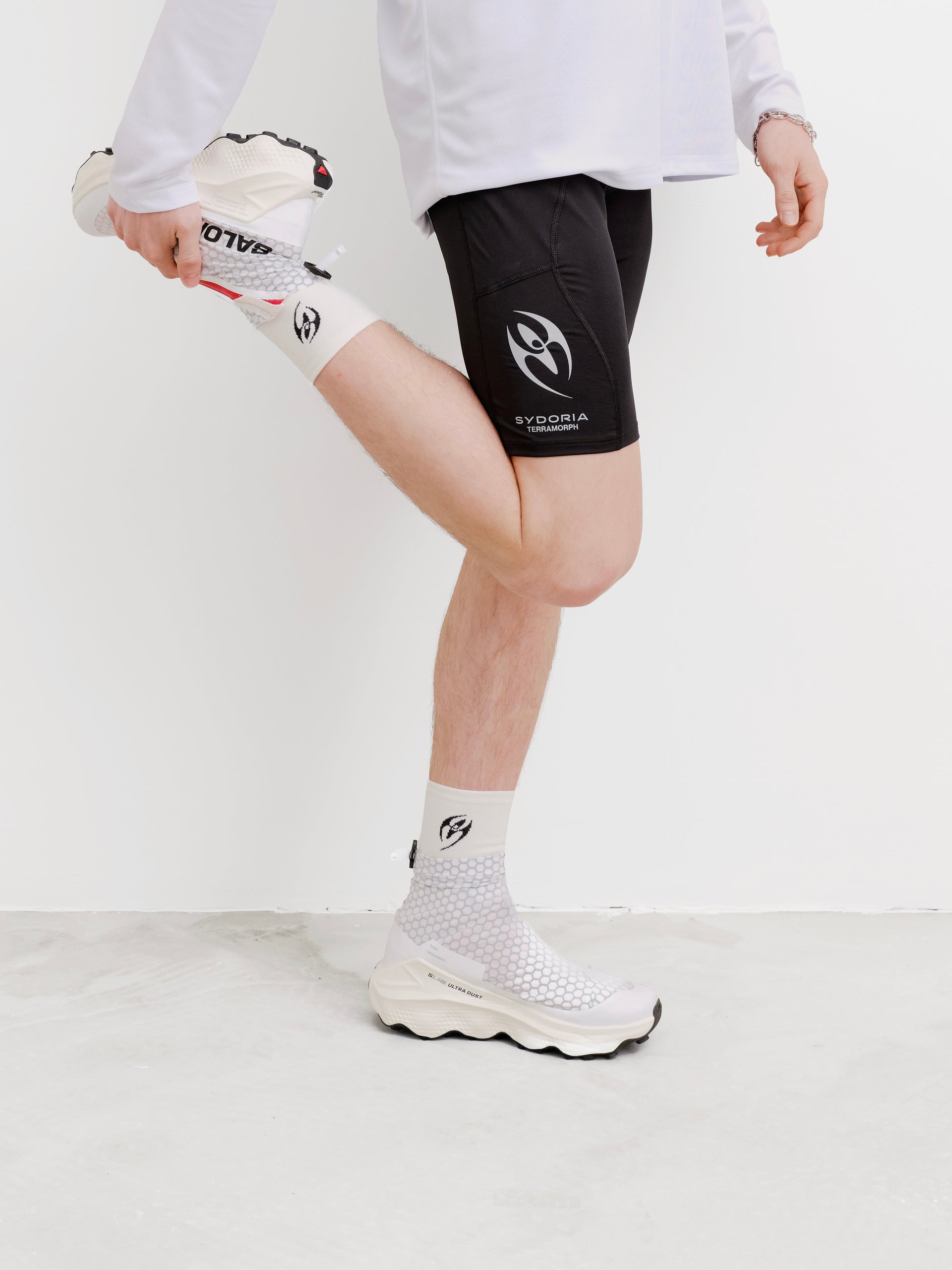 LOGO SOCKS ORGANIC WHITE