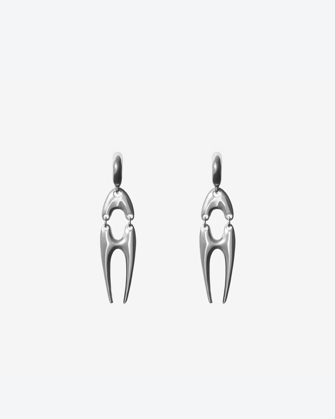 BONE EARRING SILVER.