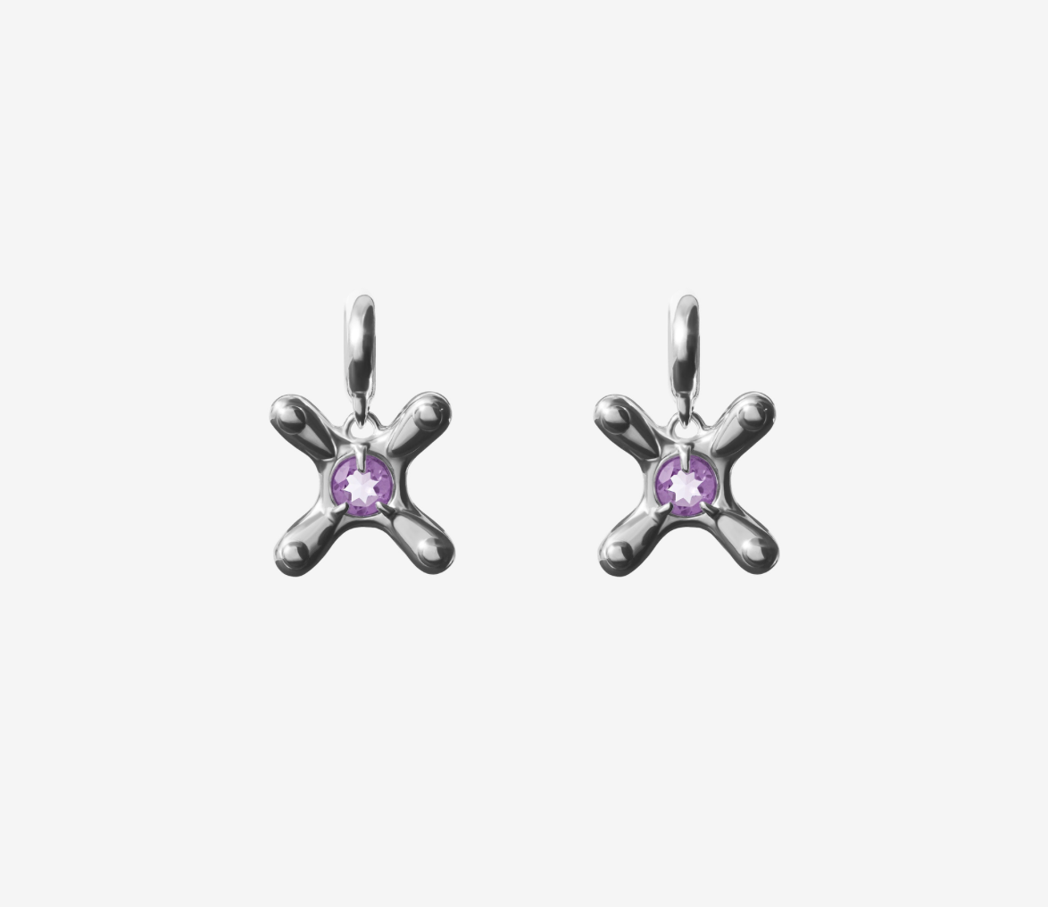 ARMA EARRINGS SILVER (PAIR)